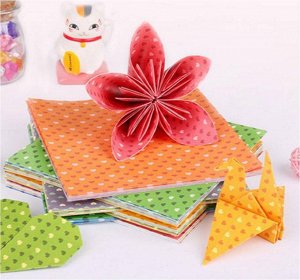 Набор цветной бумаги с рисунком для оригами