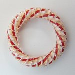Резинка-пружинка для волос силиконовая коричневая/зебра/увеличенная 6 см №124