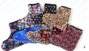Цветные носки - лодочки цвет: черные с цветами
