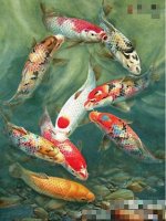 Картины стразами: рыбки