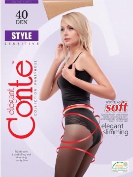 Style 40 колготки (Conte)/9/ корректирующие колготки с утягивающими трусиками 90 Den