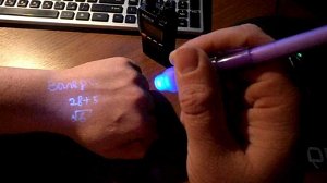 Ручка-прикол 1шт, с невидимыми чернилами, надпись видно при подсвечивании фонариком, «Шпион»