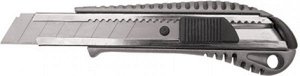 Нож технический, серия "Лайт"   "Классик"  мм, усиленнный, метал. корпус, резиновая вставка