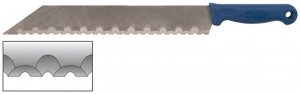 Нож для резки изоляционных плит, лезвие хмм, нерж.сталь, пластик.ручка