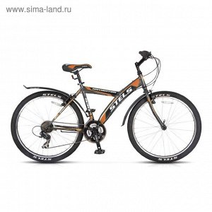 Велосипед 26" Stels Navigator-530 V, 2016, цвет серый/чёрный/оранжевый, размер 18"