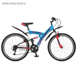 Велосипед 26" Stinger Banzai, 2017, цвет синий, размер 20"