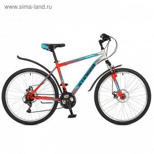 Велосипед 26" Stinger Caiman D, 2017, цвет оранжевый, размер 16"