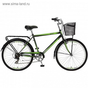 Велосипед 26" Stels Navigator-250 Gent, 2016, цвет тёмно-зелёный/салатовый, размер 19"