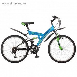 Велосипед 24" Stinger Banzai, 2017, цвет синий, размер 14"