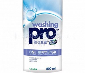 CJ Lion Средство для мытья посуды Washing Pro, мягкая упаковка,  800 мл