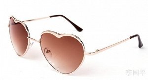 Солнцезащитные очки в форме сердца с коричневыми стеклами