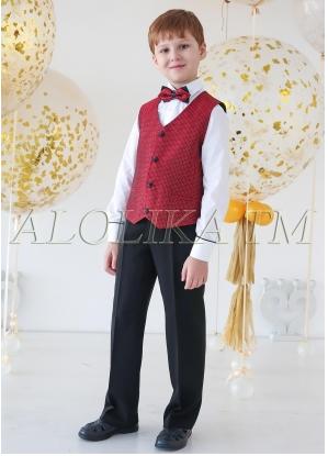 Элегантный костюм для мальчиков цвет красный
