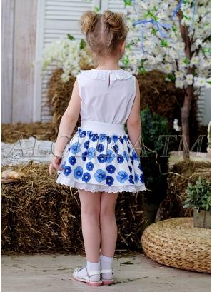 Легкая летняя юбка в цветочек