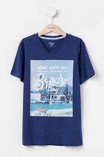 Bask?l? Gen? Erkek T-shirt