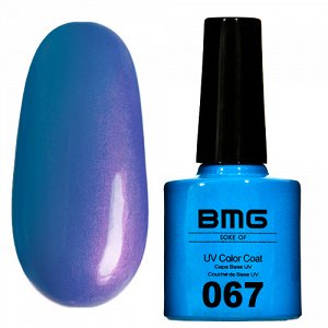 Гель-лак BMG 067 - Голубой с сине-фиолетовым микроблеском