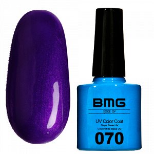 Гель-лак BMG 070 – Темно-фиолетовый с бордовым микроблеском