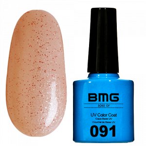 Гель-лак BMG 091 – Телесно розовый с малиновым шимером