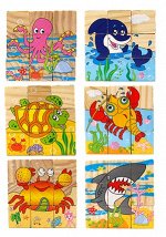 КУБИКИ МОРСКИЕ ЖИВОТНЫЕ (6 )