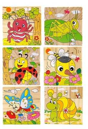 Кубики насекомые (6 )