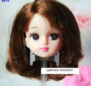 2284791 голова куклы; цвет волос КАШТАН; материал пластик