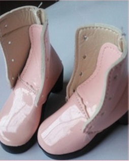 2286259 обувь на куклу сапоги лакированные на каблуках PS025: цвет РОЗОВЫЙ: материал кожзам пластик; размер куклы см: 60