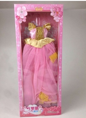 2286269 одежда на куклу  платье в пол; цвет РОЗОВЫЙ С ЗОЛОТЫМ; материал полиэстер; размер куклы см: 60