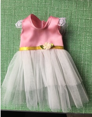 2286702 одежда на куклу платье; цвет РОЗОВЫЙ; материал полиэстер; размер см: 30-50