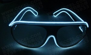 2286170 светодиодные очки-голос; цвет БЕЛЫЙ; материал РР