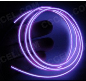 2287186 ХОЛОДНЫЙ СВЕТ электролюминисцентный неоновый провод гибкий для декорирования одежды, игрушек и т.д.: цвет ФИОЛЕТОВЫЙ; материал тонкий ПВХ; размер: 1м; диаметр 3.2 мм