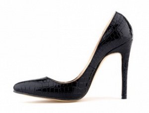 Классические туфли на высоких каблуках (11 см) под кожу крокодила 302-1