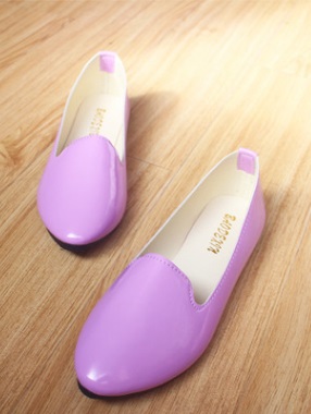 Туфли лакированные на плоской подошве; цвет ФИОЛЕТОВЫЙ; материал PU; размер: 35
