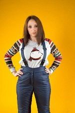 Полукомбинезон утепленный женский, цвет синий