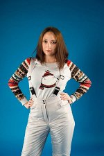 Полукомбинезон утепленный женский, цвет светло-серый