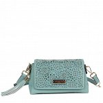 YVANA PERFORATED RHINESTONE SMALL CROSSBODY