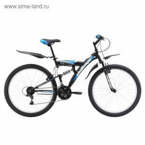 Велосипед 26" Challenger Mission Lux FS, 2017, цвет черно-синий, размер 20''   2099780