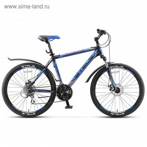 Велосипед 26" Stels Navigator-650 MD, 2016, цвет темно-синий/серебристый, размер 19,5"
