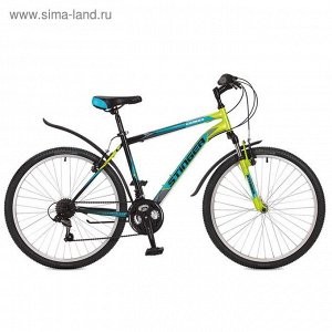 Велосипед 26" Stinger Caiman, 2017, цвет зелёный, размер 16"