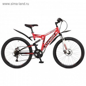 Велосипед 26" Stinger Highlander 100D, 2017, цвет красный, размер 18"