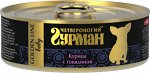 Четвероногий Гурман Golden line Курица с говядиной влажный корм для щенков жестяная банка 0,1 кг, шт
