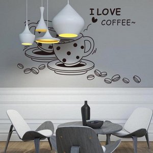 Наклейка "I love cofee"