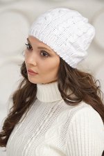 Шапка жен. 8321. Цвет: 501 белый