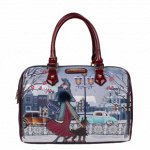 JOANNA LOVES SNOW PRINT BOSTON BAG