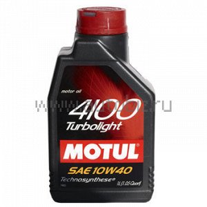 32297 MOTUL 4100 Turbolight 10W40 SM/CF 1л (универсальное п/синтетика) (1/12), 102774