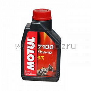 32631 MOTUL 7100 4T 10W40 API SN 1л (4-х тактное масло для мотоциклов, 100% синтетика) (1/12), 104091