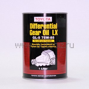 46936 Масло "Orig.Japan" Toyota трансм. Differential Gear Oil LX LSD 75w85 GL-5 1л (синтет.) (1/24), 08885-02606