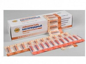 Лейкопластырь телесный 2,5*7,2 см, 50 штук.