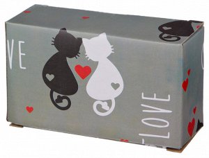 САЛФЕТНИЦА  "cat's love" 12,5*4,2*7,5 СМ (КОР=96 ШТ.)