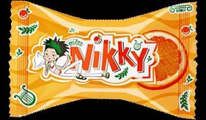 18 Конфета  "Little Miss Nikky апельсин" с нугой со вкусом апельсина, воздушным рисом и карамелью, глазированная шоколадом, 500 гр