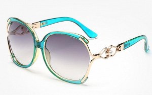 Солнцезащитные очки бирюзовые с жемчужиной на дужке
