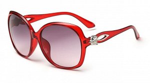 Солнцезащитные очки красные с лисицей на дужке